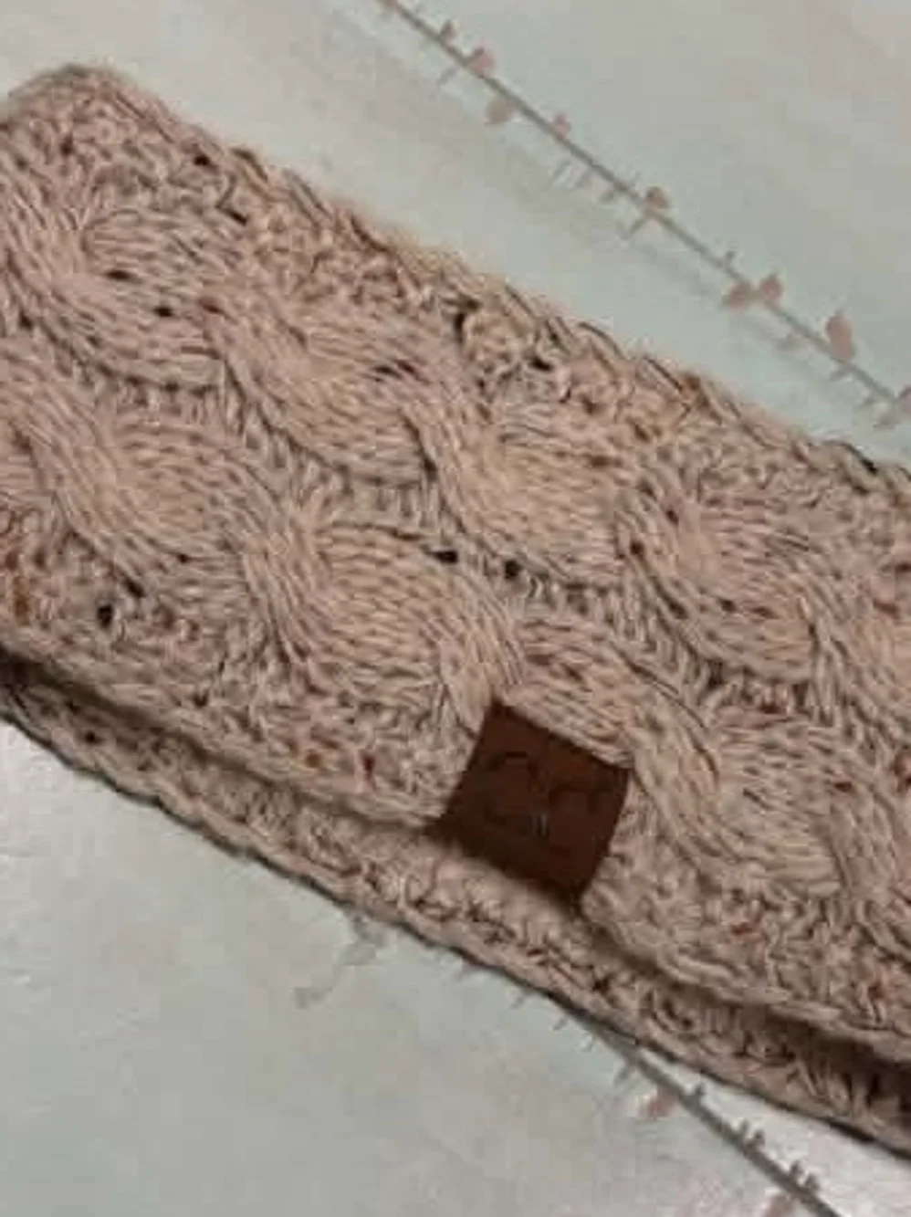 C.C Cable Knit Headband in Blush